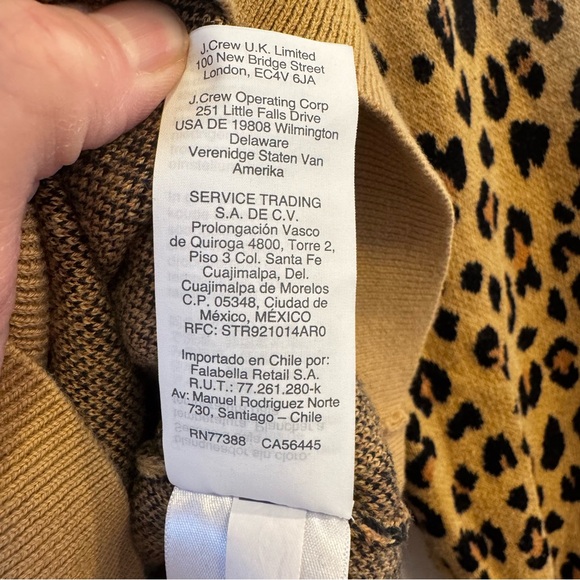 J. Crew Teddie 100% Cotton Sweater Leopard Print Sweater. Size M. - Picture 6 of 9